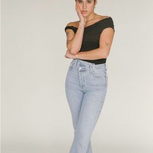 AGOLDE Criss Cross Straight Leg Jeans. New!